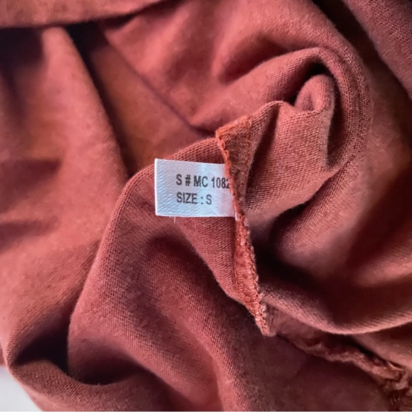 LUCKY & BLESSED L&B LIFE COTTON HERITAGE BRICK RED LEOPARD GONE COUNTRY TSHIRT S - Picture 6 of 8